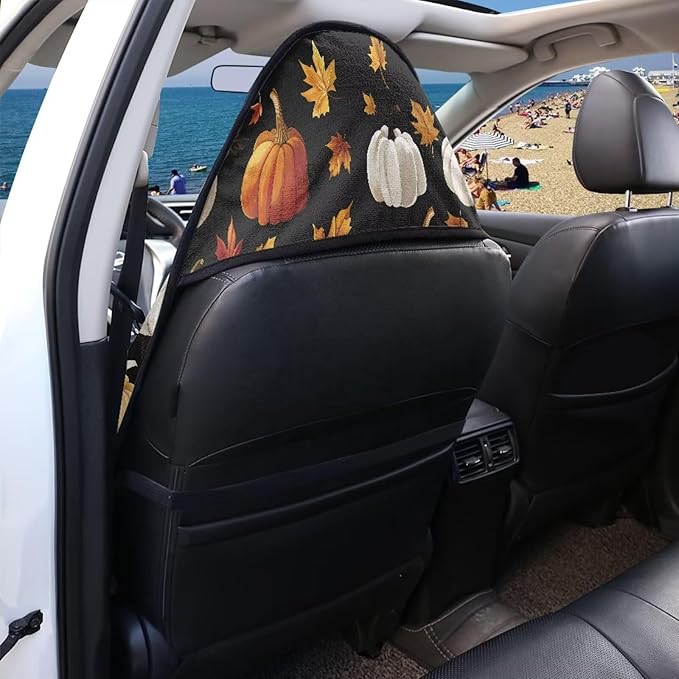 Yewattles Maple Leaf Pumpkin Waterproof Sweat Towel Car