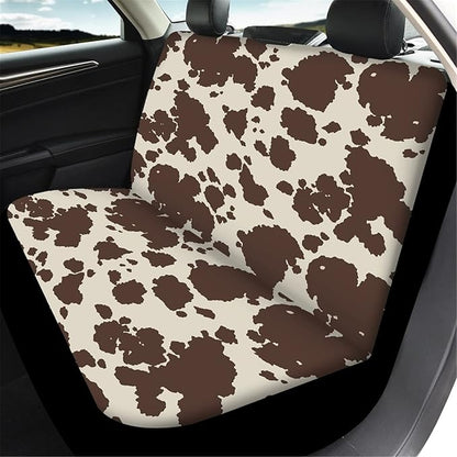 CLOHOMIN Cow Fur Animal Print Back Seat Cover