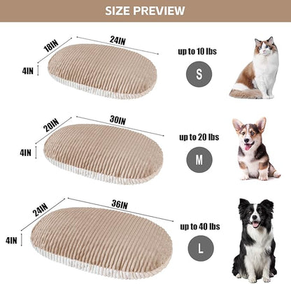 Patas Lague Reversible Orthopedic Dog Bed for Small Dogs 24''x18''