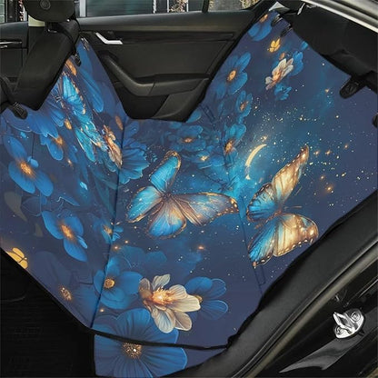 AFPANQZ Blue Butterfly Dog Cat Seat Cover