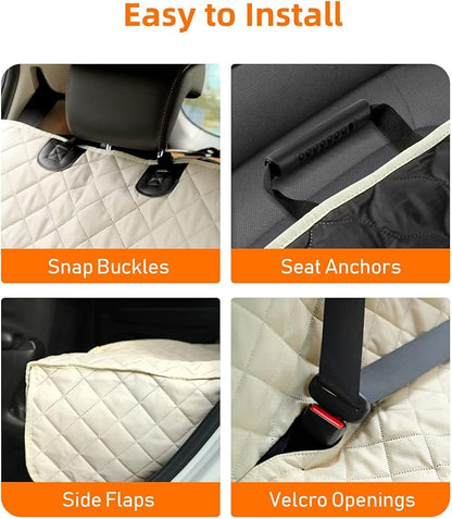 PETICON Waterproof Scratchproof Pet Bench Seat Covers for Cars