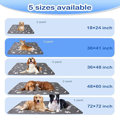 Washable Reusable Training Pads 36"x41" 2 Pack