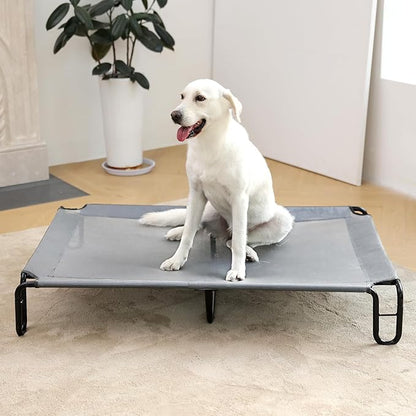 pettycare Elevated Outdoor Dog Bed 85 lbs,Grey
