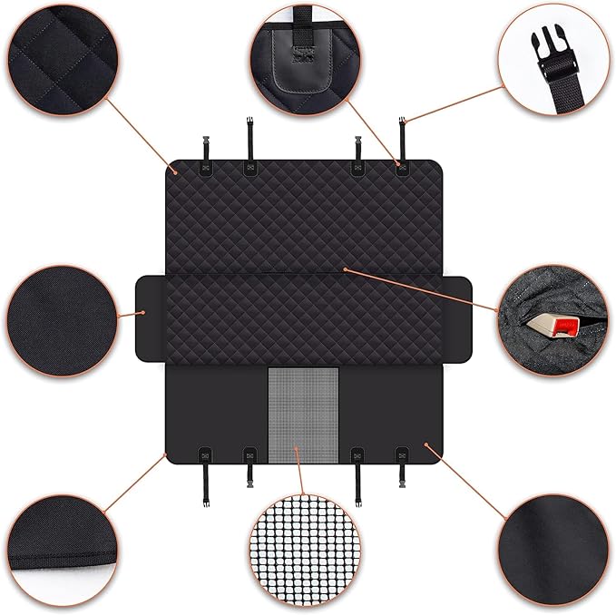 GXT Dog Back Seat Cover Protector for Cars SUV and Trucks with Mesh Window