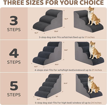 Dog Stairs Ramp for Small Dogs 4-Step Pet