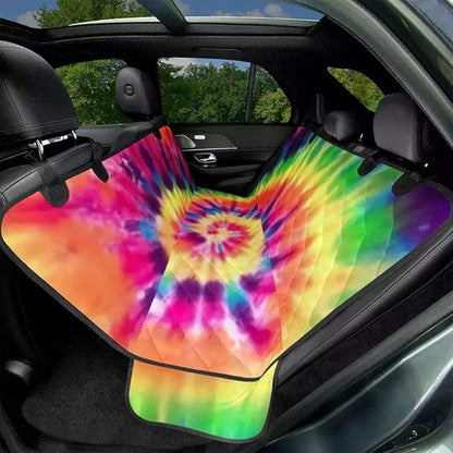 AFPANQZ Rainbow Tie Dye Car Seat Cover Pet