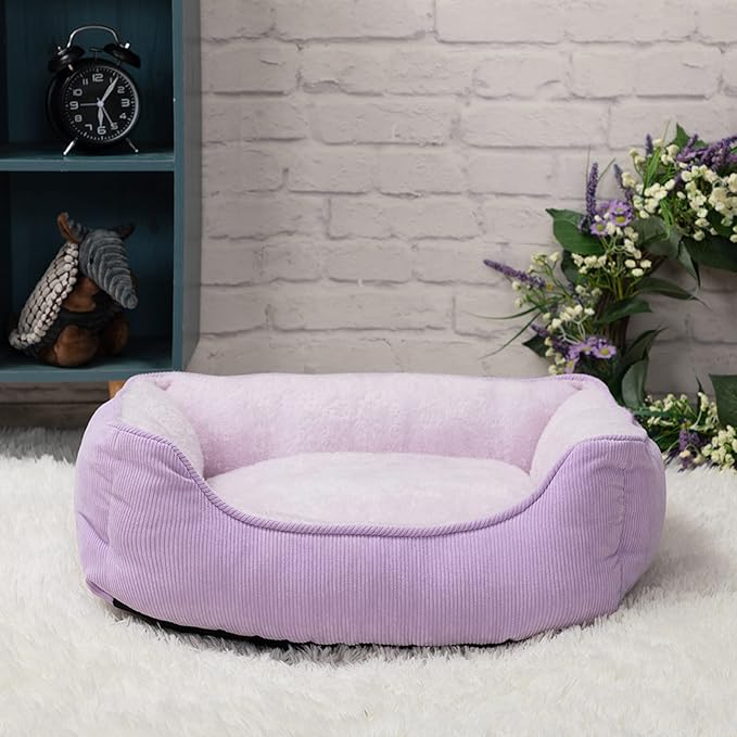 Hollypet Rectangle Plush Dog Bed Cat Bed Self-Warming Pet Bed