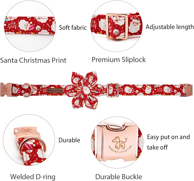 Elegant little tail Dog Collar with Flower