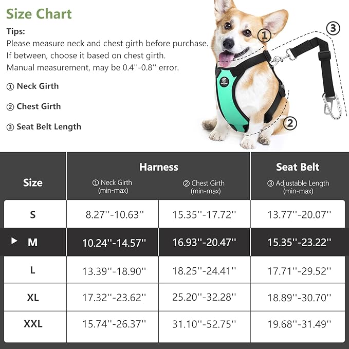Dog Vehicle Safety Vest Harness