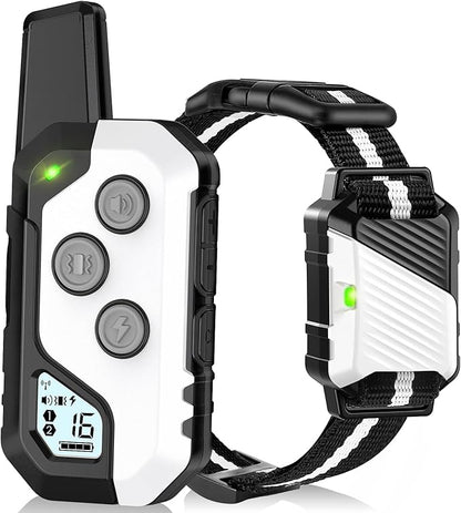 Dog Shock Collar, IP67 Waterproof Dog Training Collar with Remote, 3 Training Modes, Shock, Vibration and Beep, Rechargeable Electric Shock Collar for Large Medium Small Dog