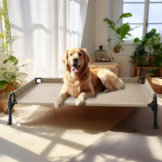 Veehoo Elevated Raised Dog Bed-Cooling Outdoor Dog Cots 44"x 32"