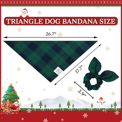 E-Clover Dog Bandanas Boy & Matching Scrunchie Set
