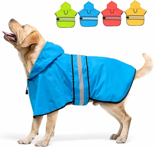 Candofly Dog Raincoat Hooded Poncho