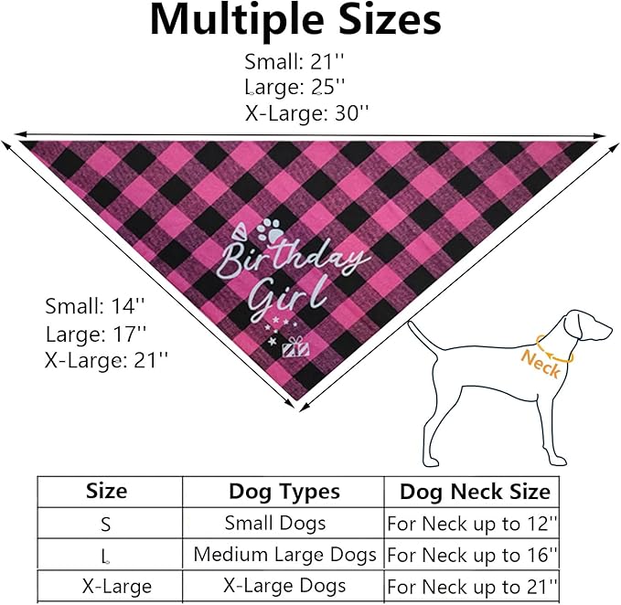 Dog Birthday Party Supplies, LMSHOWOWO Reusable Dog Birthday Bandana Set, Blingbling Dog Birthday Hat Bow Tie Numbers for Medium Large Dogs Pets Birthday Decorations (Pink, Large)