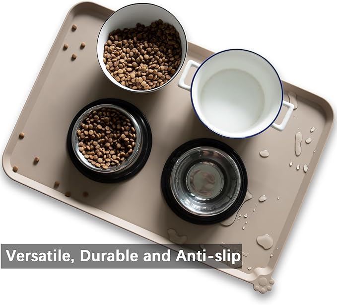 Hoki Found Large Silicone Pet Food Mats Tray