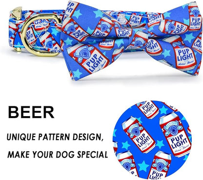 Cheers Pub Beer Dog Bow Tie Dog Collar Accessory