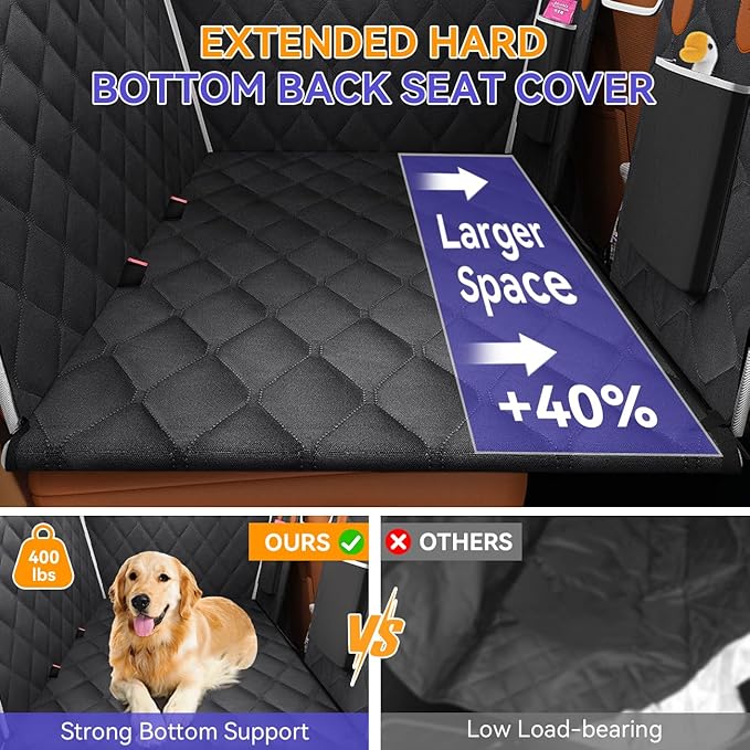 Back Seat Extender for Dogs 400lbs, Hard