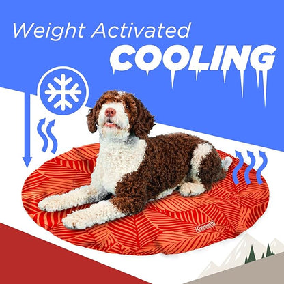 Coleman Round Reversible Cooling Pet Mat 24", Red