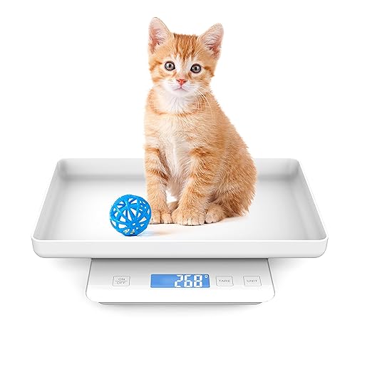 Pet Scale for Newborn Puppy and Kitten, Pet Scale with Detachable Tray for Dog Whelping Nursing, Weigh Pets Baby in Grams, 33lbs (±1 Gram) (White)