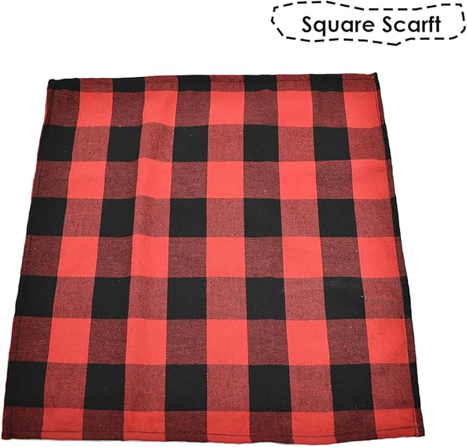 Bubblepup Plaid Dog Bandana 1PC Square