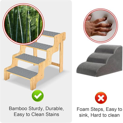 Dog Stairs for High Bed and Couch 4-Step Non-Slip