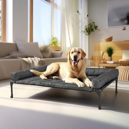 Veehoo Cooling Elevated Dog Bed + Waterproof Removable Pillow-Top Mat CWC2331B