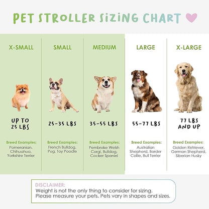 Petique 3-in-1 Newport Pet Stroller (Travel Carrier + Car Seat + Stroller) 360º Front 45LBS –