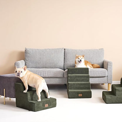 EHEYCIGA Dog Stairs for Bed 18”H 4-Step Dog