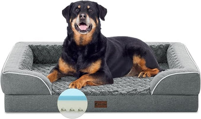Memory Foam XL Dog Bed with Bolsters