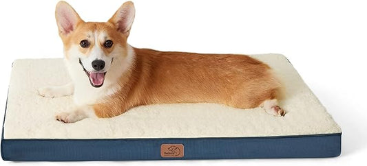 Bedsure Medium Dog Bed for Medium Dogs 35lbs, Denim
