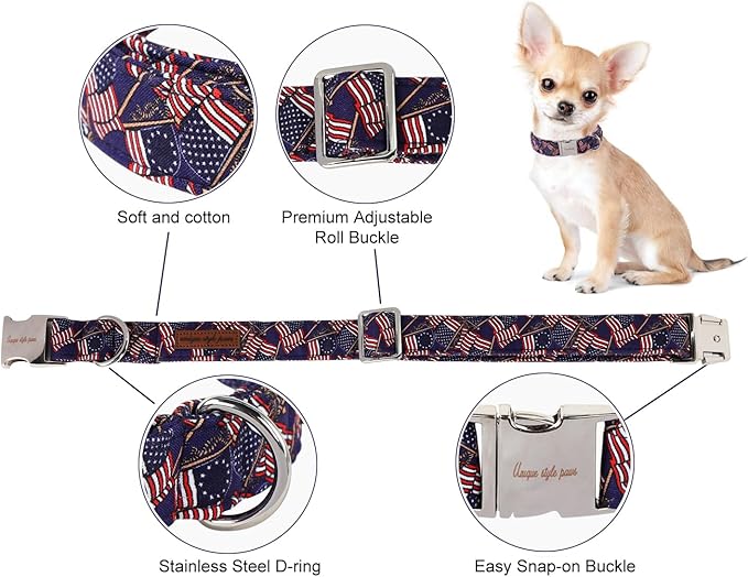 Patriotic Dog Collar 4th of