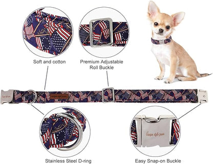 Patriotic Dog Collar 4th of