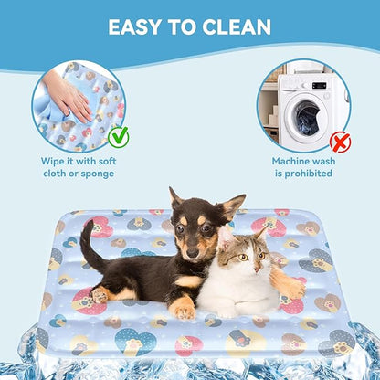 Enjoying Cooling Mat for Small Medium Dogs Cats 19.7" x 23.6" Pet