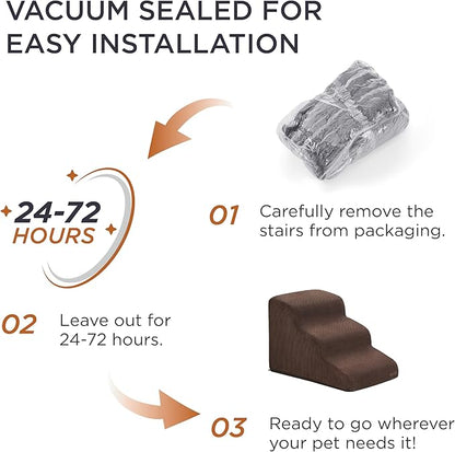 Lesure Dog Stairs for Small Dogs 2 Steps