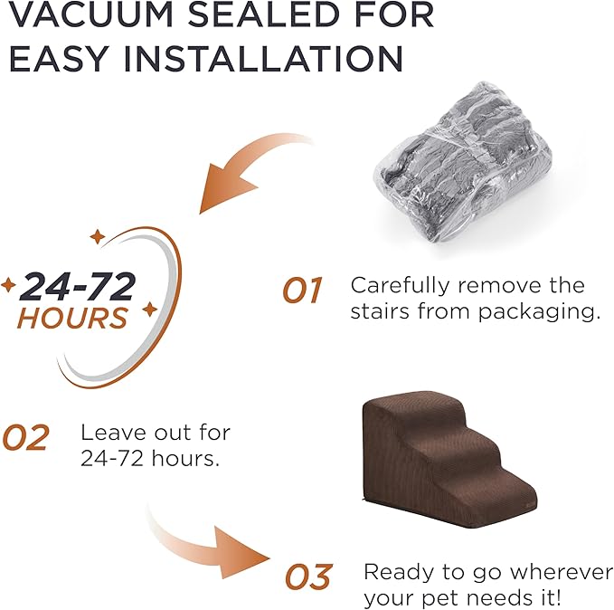 Lesure Dog Stairs for Small Dogs 4 Steps