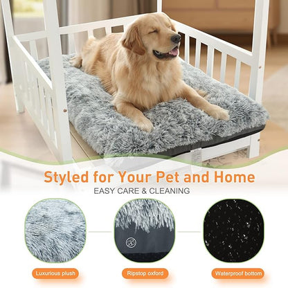 KISYYO XL Dog Bed Deluxe Cozy Plush Fixable Dog Kennel Beds for Crates Washable Dog Bed 42 x 28 x 3 Inches,