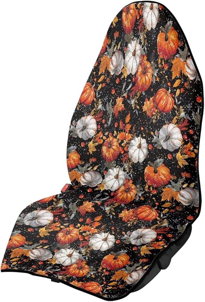 Yewattles Anti Slip Retro Thanksgiving Pumpkins Car Seat