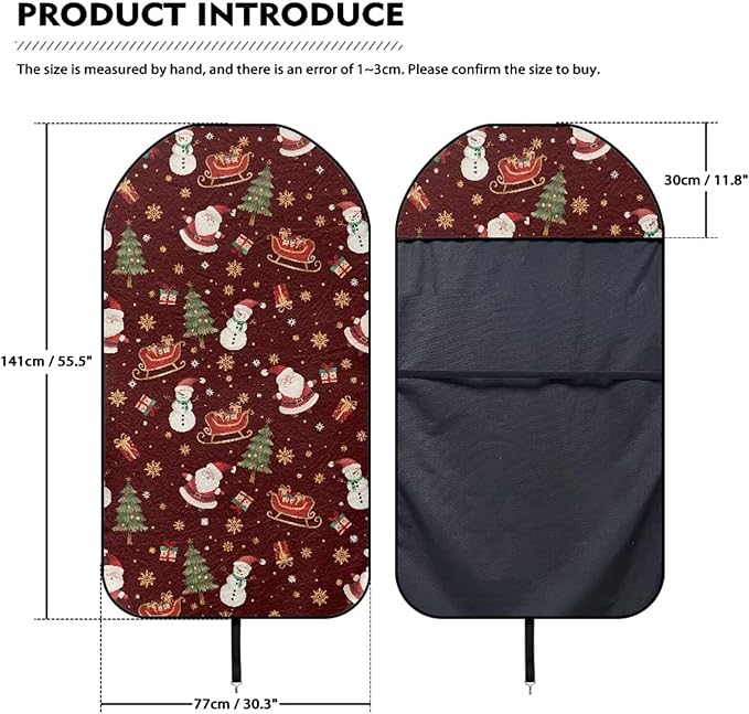 Yewattles Red Christmas Pattern Waterproof Seat Protector