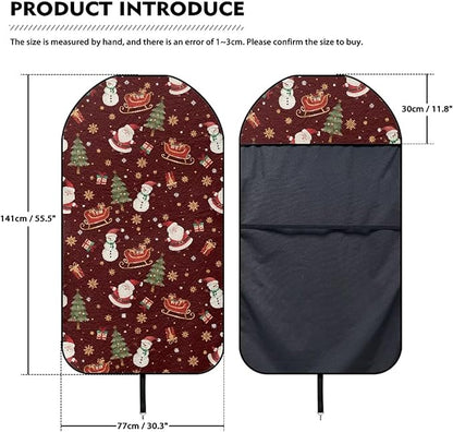 Yewattles Red Christmas Pattern Waterproof Seat Protector