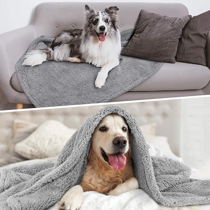 PetAmi Fluffy Waterproof Dog Blanket Fleece 90x90)