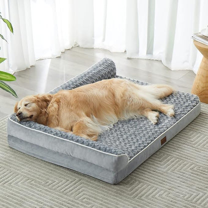 BFPETHOME Orthopedic Dog Beds for Large Dogs-Waterproof Sofa Dog Bed with Removable Washable Cover