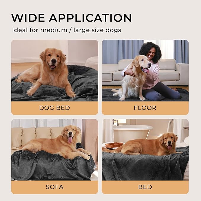 Luciphia Waterproof Blanket for Large Dogs Liquid Proof Large（65" x 57"）