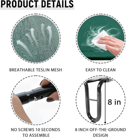 pettycare Elevated Outdoor Dog Bed 40 lbs,Green