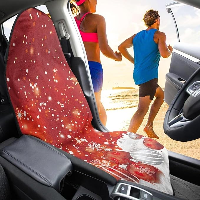 Yewattles Chirstmas Pattern Waterproof Scratching Proof Car Seat
