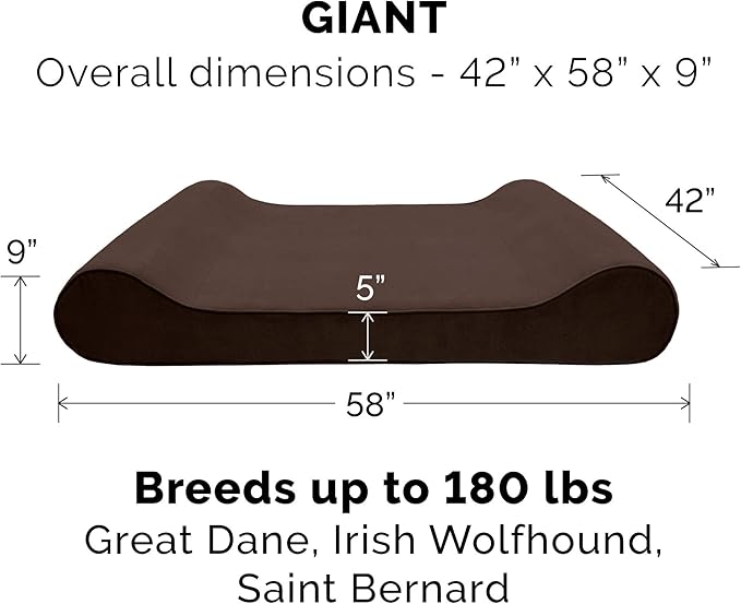 Furhaven Replacement Dog Bed Cover Microvelvet Contour Luxe Lounger