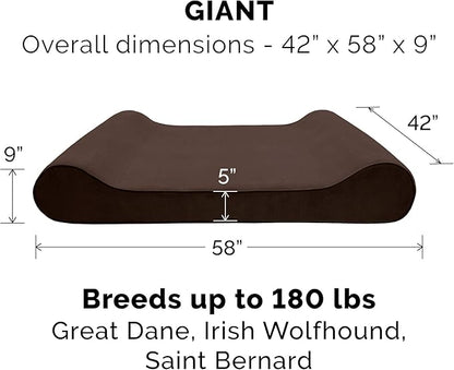 Furhaven Replacement Dog Bed Cover Microvelvet Contour Luxe Lounger