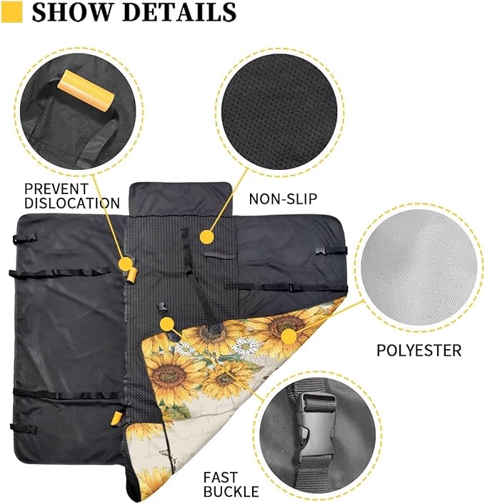 AFPANQZ Sunflower Azolotl Dog Cat Seat Cover