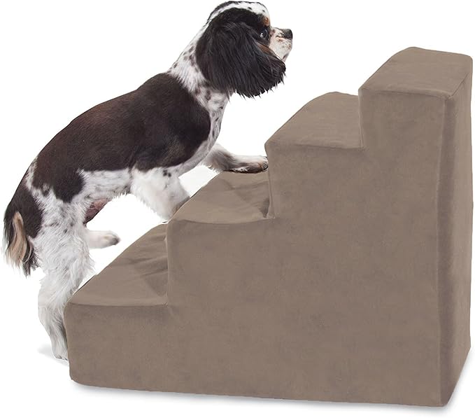 Majestic Pet 4 Step Suede Portable Dog Stairs 25 lbs