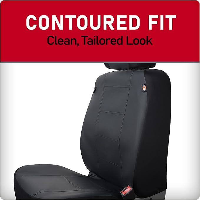 DICKIES® 2-Piece Deluxe Vegan Leather Seat Covers
