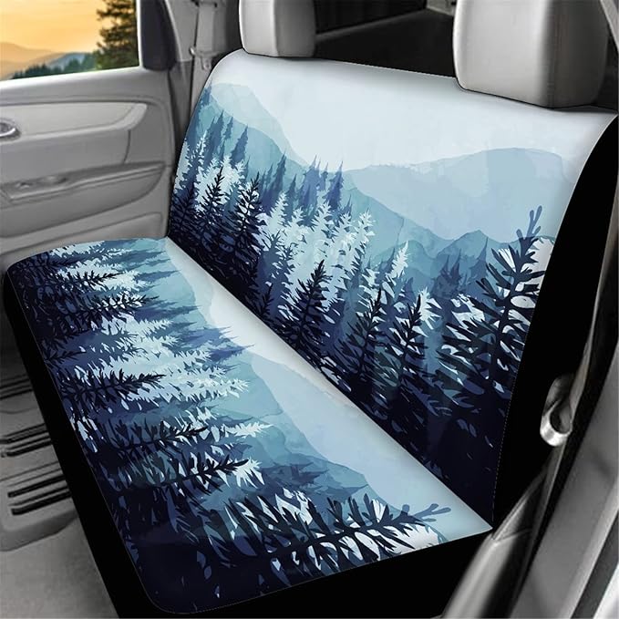 AFPANQZ Tree Pattern Car Rear Seat Cover Auto